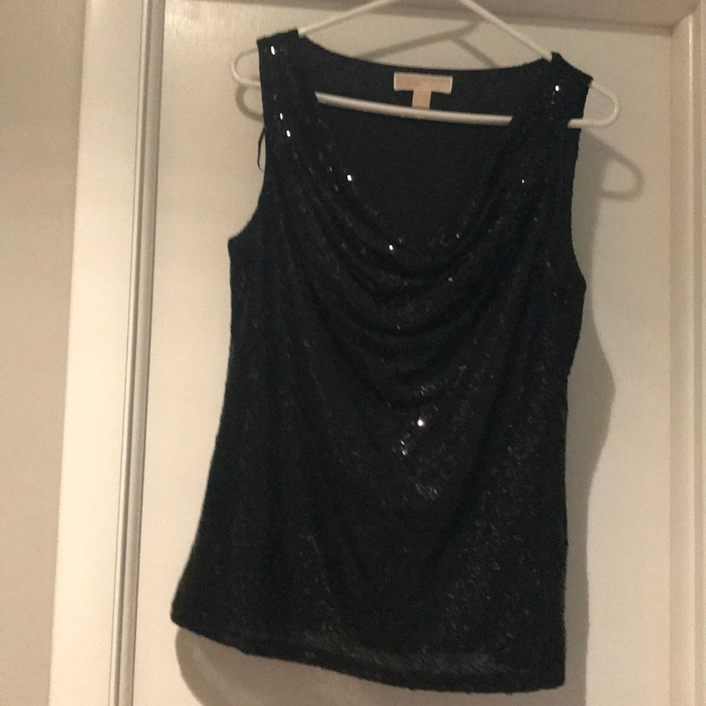 Michael kors beaded black top in large